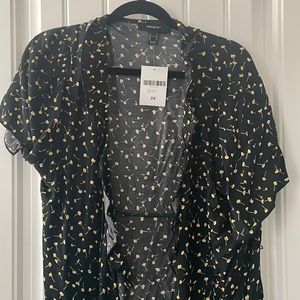 Forever 21 - woven Black dress with yellow flowers size 2X
